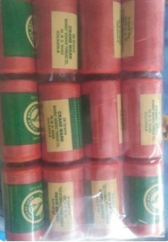 Raw Red Color Polyester Thread, 40 And 50 Pound For Knitting, Sewing And Stitching