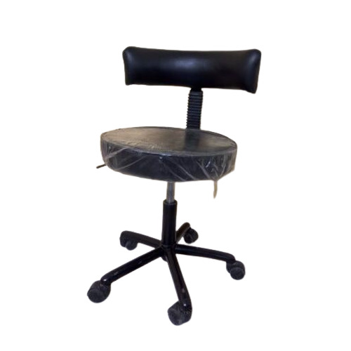 Round Revolving Stool - Color: Black