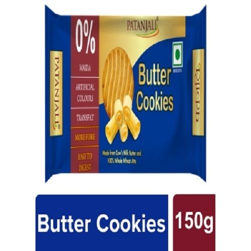 Sugar-Free 0 % Maida And No Trans Fat Patanjali Delicious Butter Cookies 150G