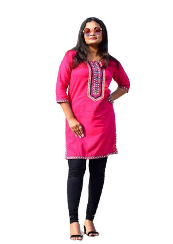 Ladies Embroidered Kurti - Material: Rayon