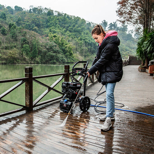 Engine Driven High Pressure Washer With 12x4 Inch Large Wheels For Easy Move