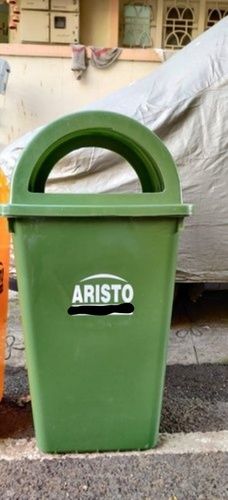 Plastic Dome Structure Green Aristo Dustbin 80 Ltr Loading Capacity For Indoor And Outdoor 