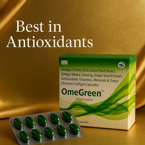 प्रतिरक्षा में सुधार के लिए एंटीऑक्सिडेंट्स ओमेग्रीन फिश ऑयल सॉफ्टजेल कैप्सूल, पैक का आकार 10*1*10 के लिए अनुशंसित: 18+
