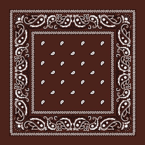 ब्राउन कलर कॉटन प्रिंटेड बैंडाना यूनिसेक्स हेड एंड फेस कवर मास्क जेंडर: लेडीज़