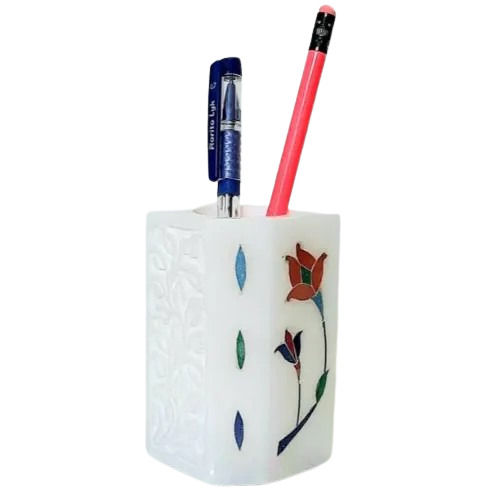 Marble Pen Stand (White)