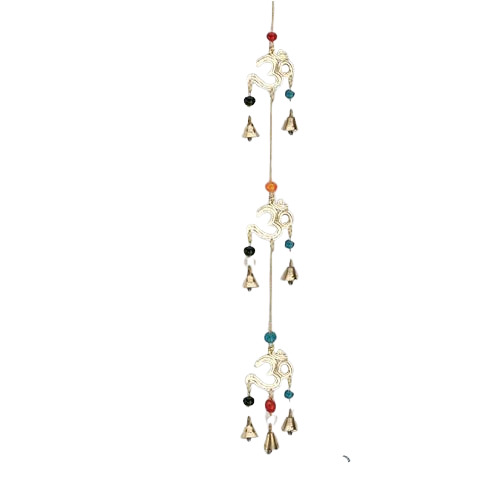 Designer Brass Wind Chime For Indoor Decoration - 100-200 Grams, Multi Color | Corrosion Resistant, Durable, Easy to Clean, Water Resistant, Polished Finish