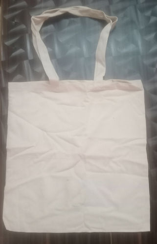 White Color And Plain Design Fabric Tote Bags For Shopping Purpose With High Weight Bearing Capacity Size: Various Sizes Are Available