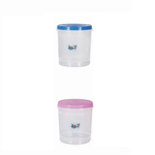 PLASTIC 5LTR STORAGE ROUND CONTAINER FLAT LID PLAIN