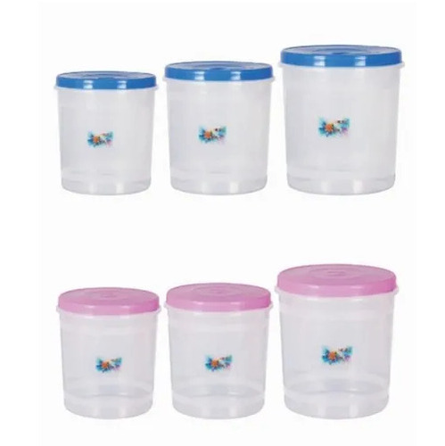 PLASTIC 7LTR STORAGE ROUND CONTAINER FLAT LID PLAIN