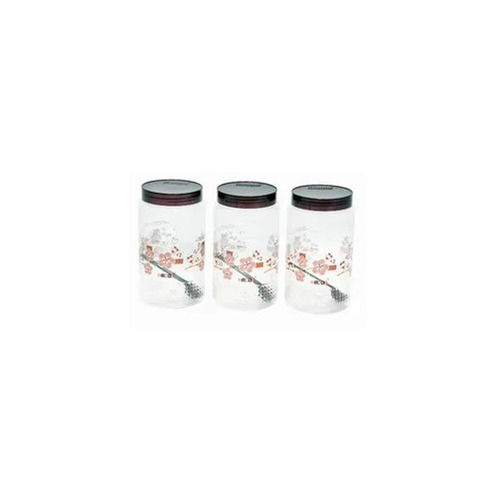 Plastic Printed 1500ml Pet Jar (Pack Of 3pcs)