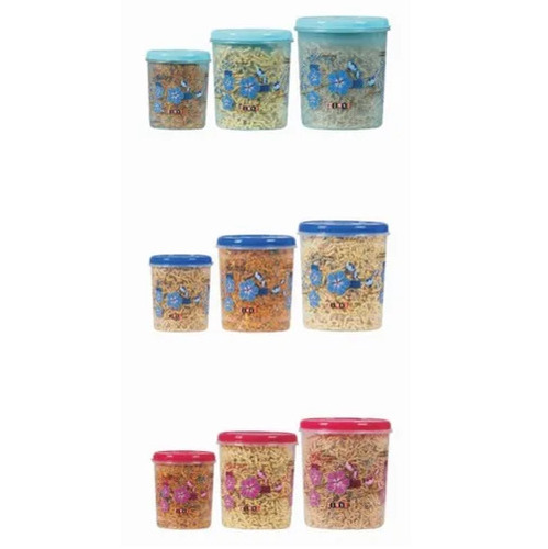 PLASTIC 3LTR STORAGE CONTAINER MINI FLOWER PRINT