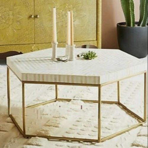 1.5 Meter 80 Cm Height Home Hotel Use Hexadic Galaxy Bone Inlay Coffee Table 