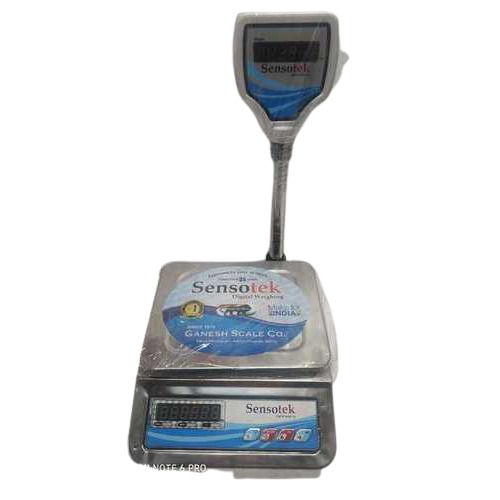 Indian Style 240*300 Mm 30 Kg 4V Ms Electronic Table Top Weighing Scale