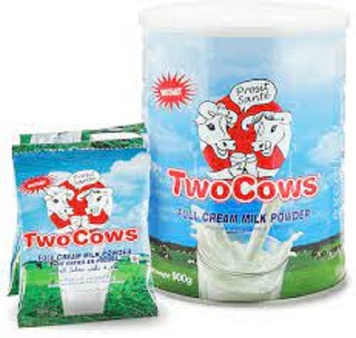 दो गायों का फुल क्रीम मिल्क पाउडर पोषक तत्व A और D3 मिलाता है