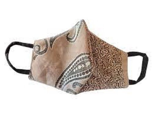 Soft And Pure Cotton Printed Pattern Brown Color Cotton Face Mask Age Group: Suitable For All Ages