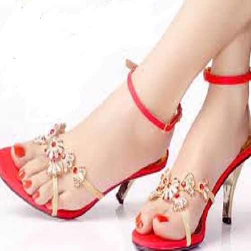 Party Wear Modern High Heel Sandals for Girls-thephaco.com.vn