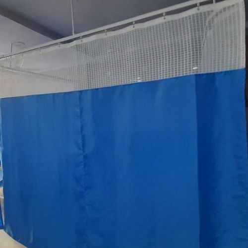 7 X 6 Feet Hospital Blue Plain Cotton Curtain