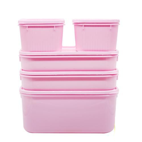 Alfa 4 Pcs Rectangular Plastic Container Set