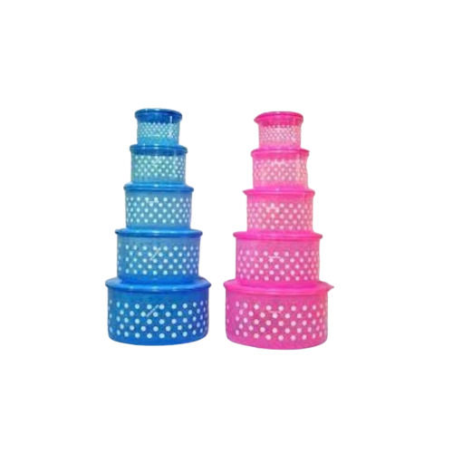 Alfa 4 Pcs Round Plastic Containers Set