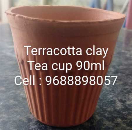 चाय और कॉफी पीने के लिए पृथ्वी के अनुकूल क्ले टेराकोटा चाय कप 100 मिलीलीटर से 150 मिलीलीटर 