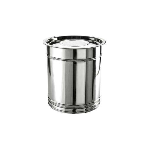 Mahavir Round Stainless Steel Kitchen Drum