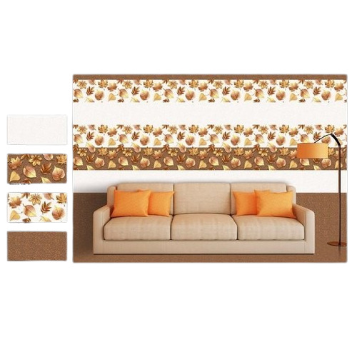 300x600mm Kajaria Digital Wall Tiles - Ceramic 30x60 cm Super Glossy Polished Thickness 5-10 mm Wear-Resistant Rectangular Border Tiles (5 Pieces Per Case)