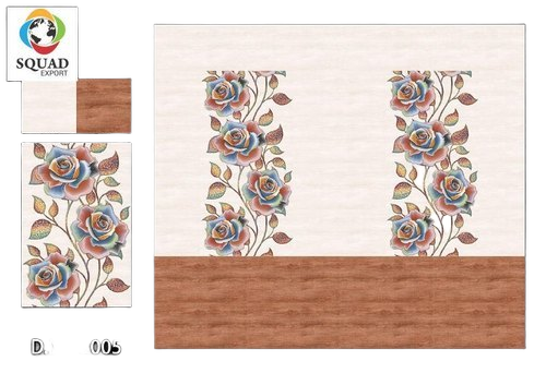 Ceramic Border Wall Tiles - 30x60cm Size Polished Finish | Wear-Resistant Rectangular Shape Digital Design Set of 5