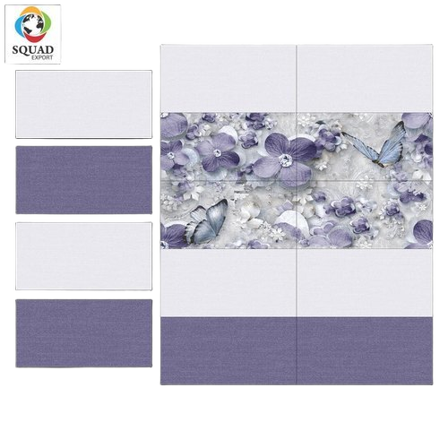 Ceramic Border Wall Tiles - 30x60 cm, Super Glossy Finish, Wear-Resistant, Polished Texture, Ivory Color, 5 Pieces Per Case