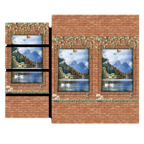 Ceramic Border Wall Tiles - 30x60 cm, Wear-Resistant, Super Glossy Finish, Digital Printed Surface, 5 Pieces Per Case, 5-10 mm Thick