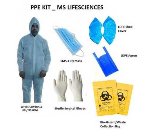 Full Body Non Woven Spunbond Safety PPE Kit For Hopital, Laboratory