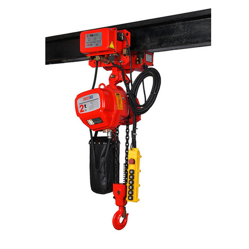 Industrial Electric Chain Hoist (Capacity 2 Ton) - Color: Yellow