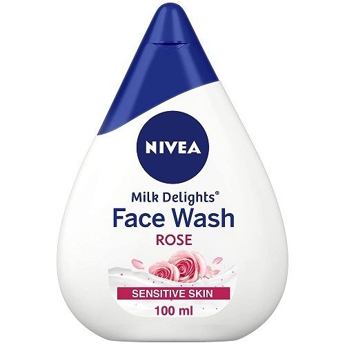 Nivea Women Face Wash For Sensitive Skin Milk Delights Rose 100 Ml