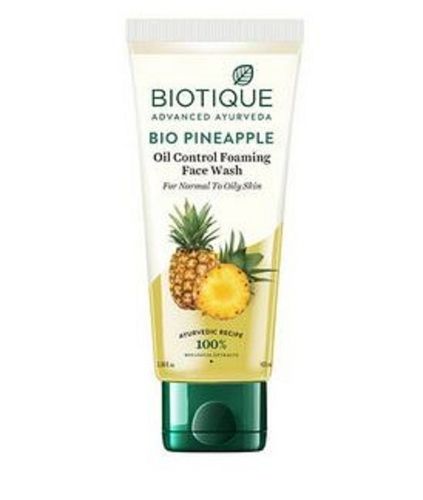 100% Herbal Oil Control Face Wash Foaming Gel With Pineapple And Neem Leaf Extract