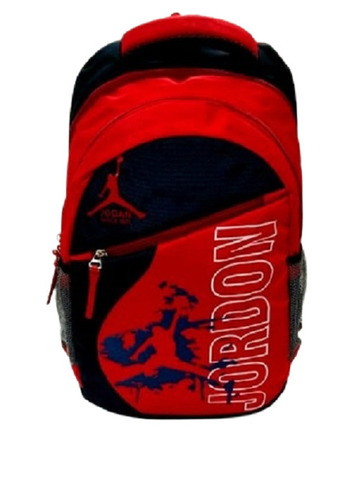 Black And Red Lightweight Zipper Closure Multi-Compartments Unisex Backpack Laptop Bags