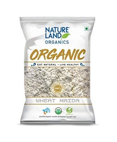 500 Gram 100% Pure Natureland Organics Wheat Maida, Eat Natural Live Healthy