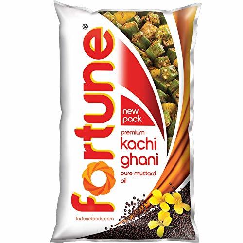 Cold Pressed Fortune Premium Kachi Ghani Pure Mustard Oil, 1 Liter 