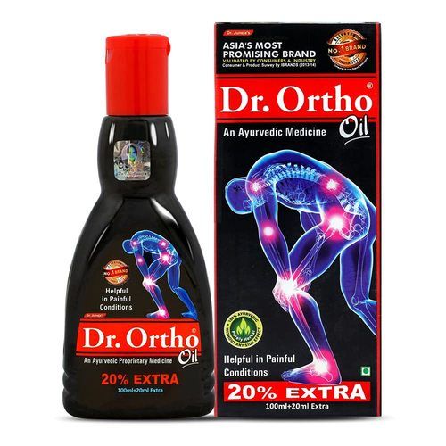 Tablets Dr Ortho Pain Relief Ayurvedic Medicine Oil 100 Ml + 20 Ml Extra Pack Of 1