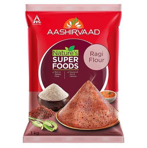 Aashirvaad Nature'S Super Foods Ragi Flour Pouch, 1 Kg Carbohydrate: 24 Grams (G)