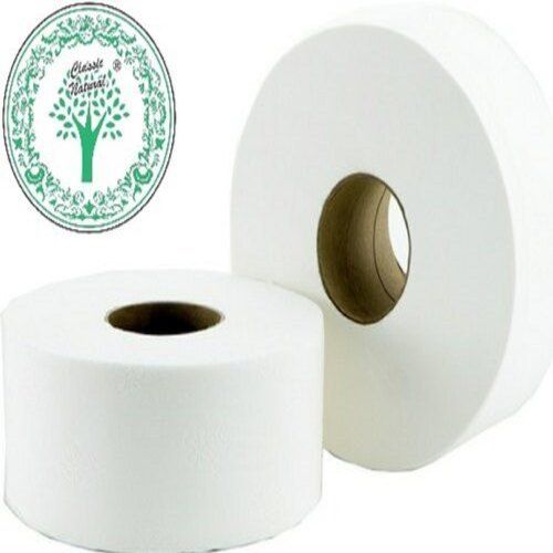 Length 100 Meters Comfortable Soft Round Plain White Paper JRT Paper Roll