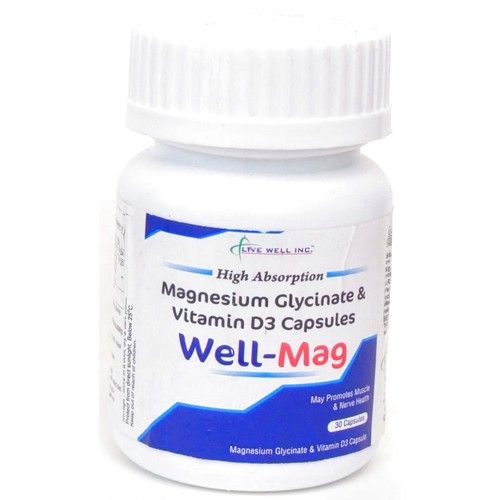 Well-mag Magnesium Glycinate And Vitamin D3 (30 Capsules)