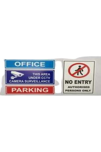 Durable Multicolored Wall Mounted Pvc Safety Sign Board In Rectangular Shape 