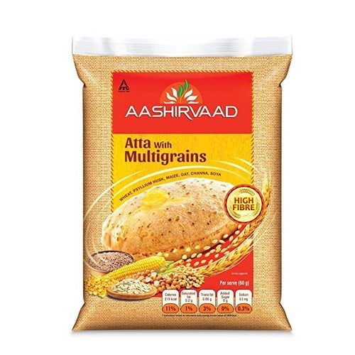 High Fiber Aashirvaad Whole Wheat Flour With Multigrains, 5Kg Carbohydrate: 16% Percentage ( % )