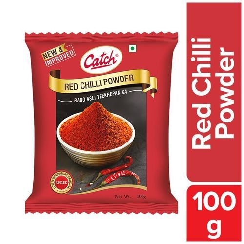 Spicy And Hot Taste Catch Red Chilli Powder with Net Weight 100g