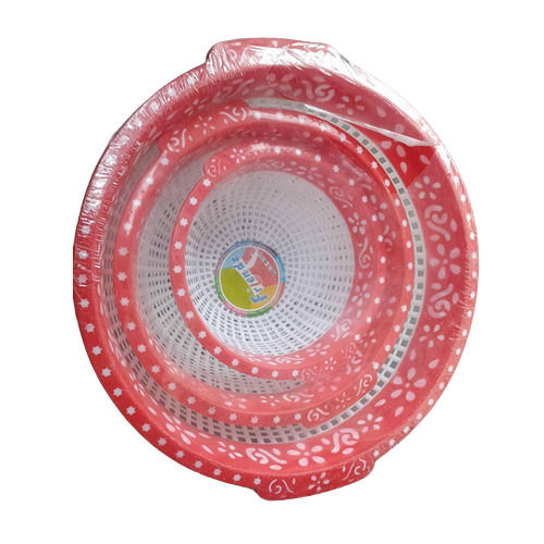 Multicolor Printed Pooja Plastic Basket