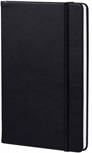 Black Hard Bound A5 5.8 X 8.3 Inches Notebook Diary With Elastic Lock Cover Material: Leather