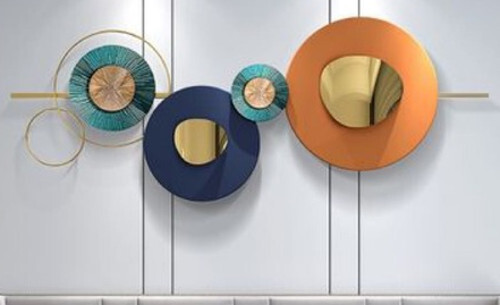 48 X 24 इंच साइज़ के साथ बेडरूम और लिविंग रूम के लिए मल्टीपल मेटल वॉल आर्ट