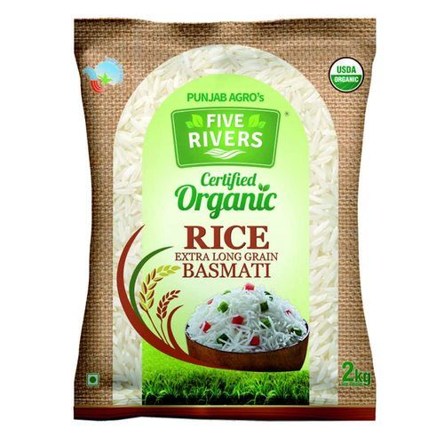 A Grade 100% Pure Certified Five Rivers Long Grain Organic Basmati Rice