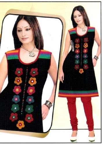 Ladies Black Soft And Comfortable Cotton Printed Salwar Suit Material Recommended Season: All