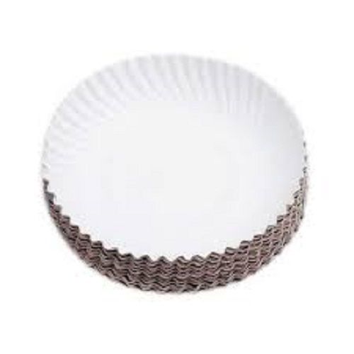 100% Eco Friendly Round 2mm White Disposable Paper Plate For Party & Wedding