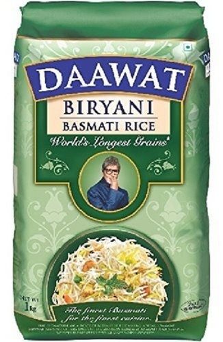 Long Grain Daawat Biryani White Basmati Rice, Net Weight 1kg Pack